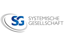 Logo der Systemischen Gesellschaft mit den Buchstaben "SG" in Blau und Grau.