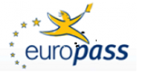 Logo von europass mit einem stilisierten Vogel und Sternen.