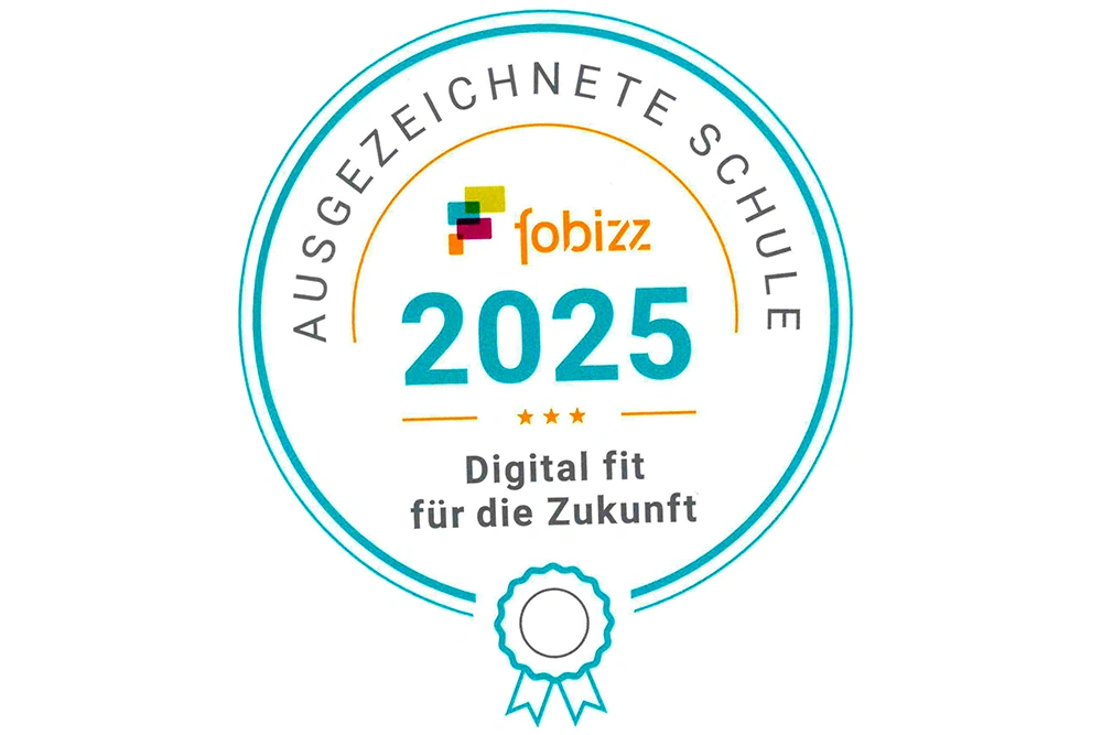Ausgezeichnete Schule 2025 - Digital fit für die Zukunft (fobizz) Abzeichen